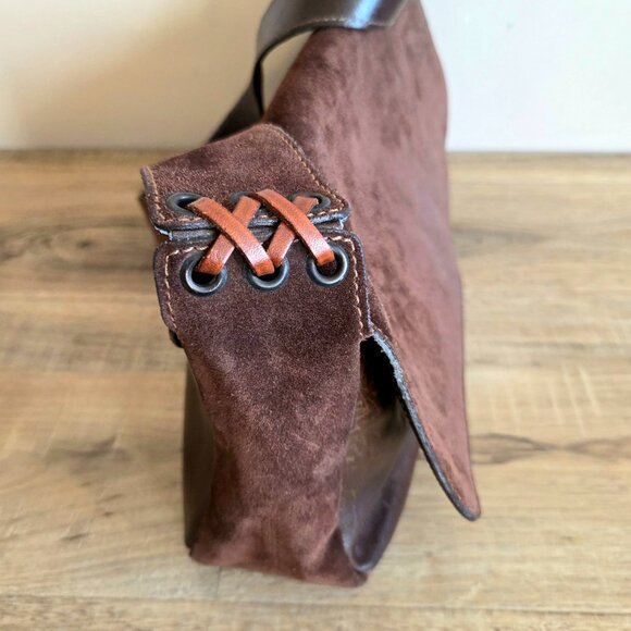 Arcadia genuine leather and suede bag made in Italy. - Picture 2 of 14